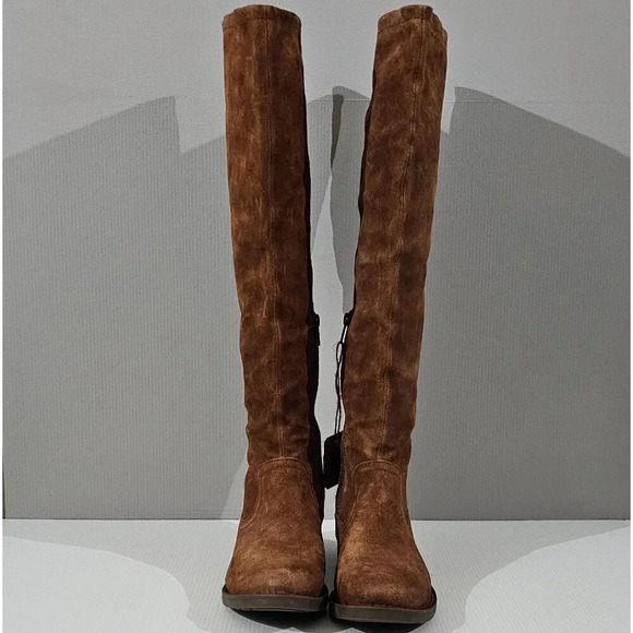 NEW Born Borman Over The Knee Boot Womens 7 Copper Suede Tall Round Toe Fall - Picture 5 of 15
